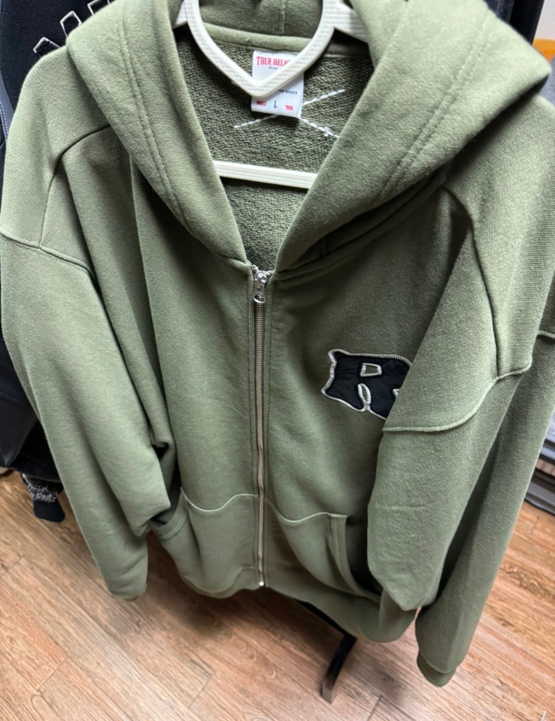 (L) 트루릴리젼 R포인트 집업후디 카키 상품이미지2