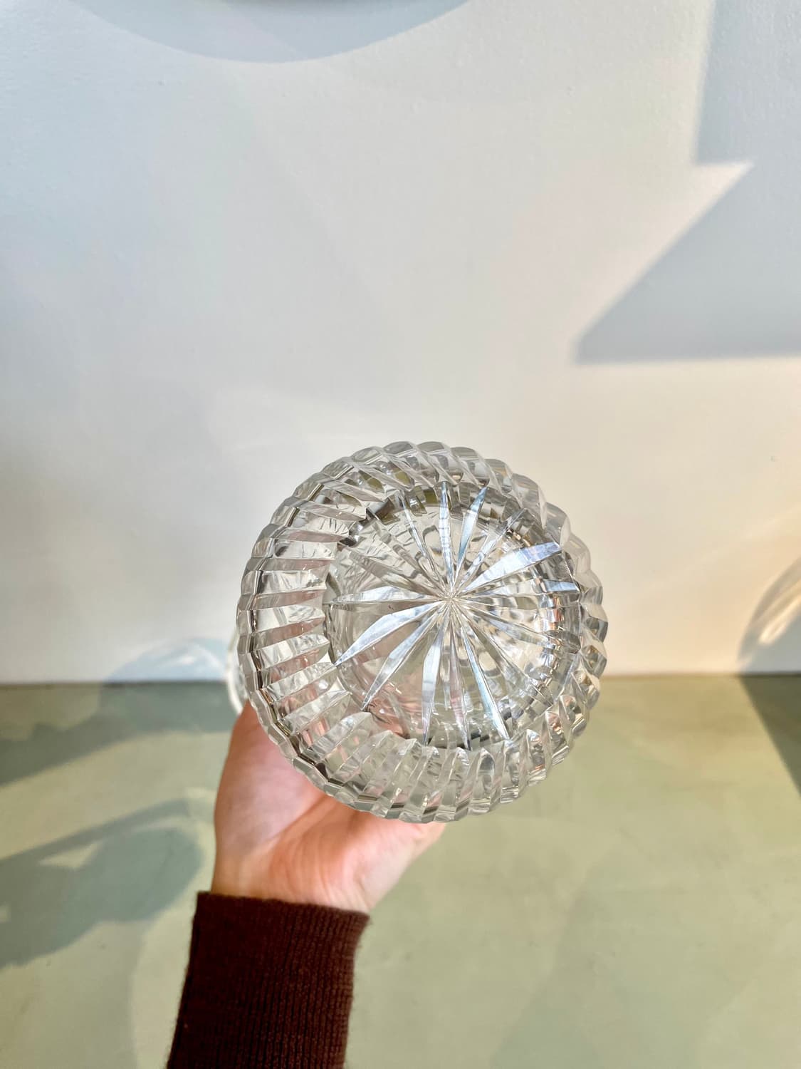 빈티지 체코 딥컷 크리스탈 화병 상품이미지4