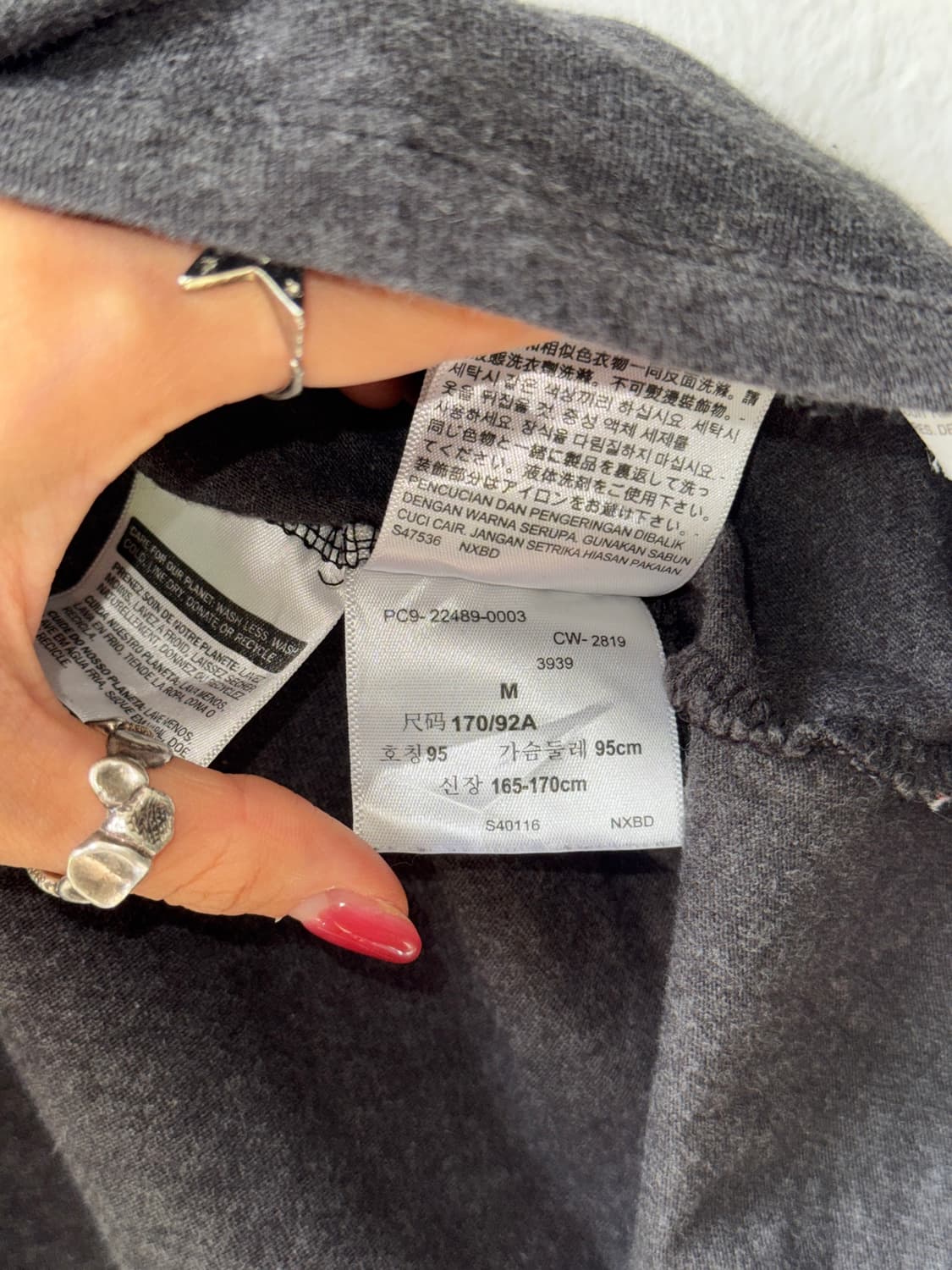 [M]levis 리바이스 다크그레이 박스로고 반팔티 상품이미지6