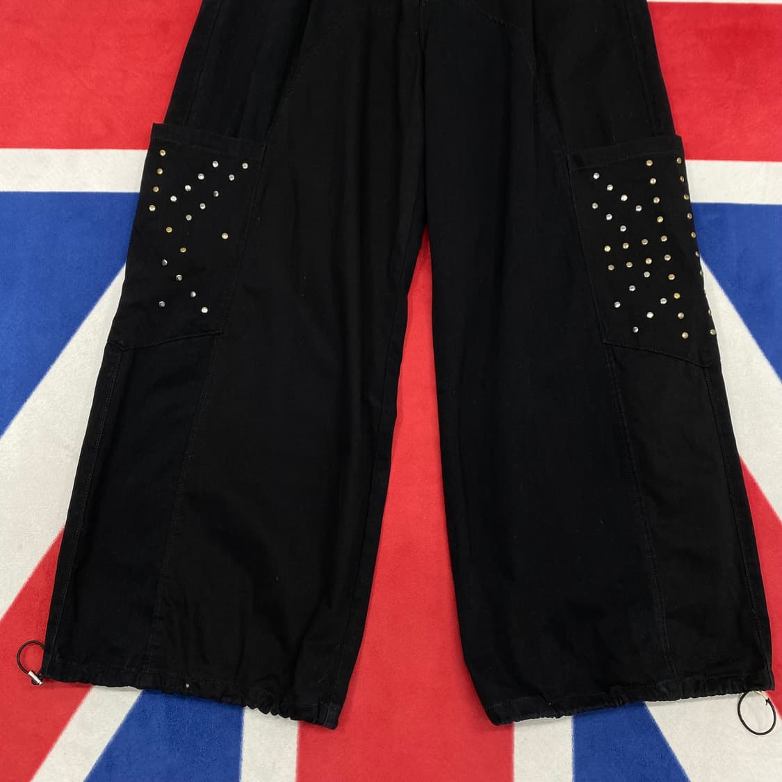 빈티지 와이드 카고 스트링팬츠 L  상품이미지3