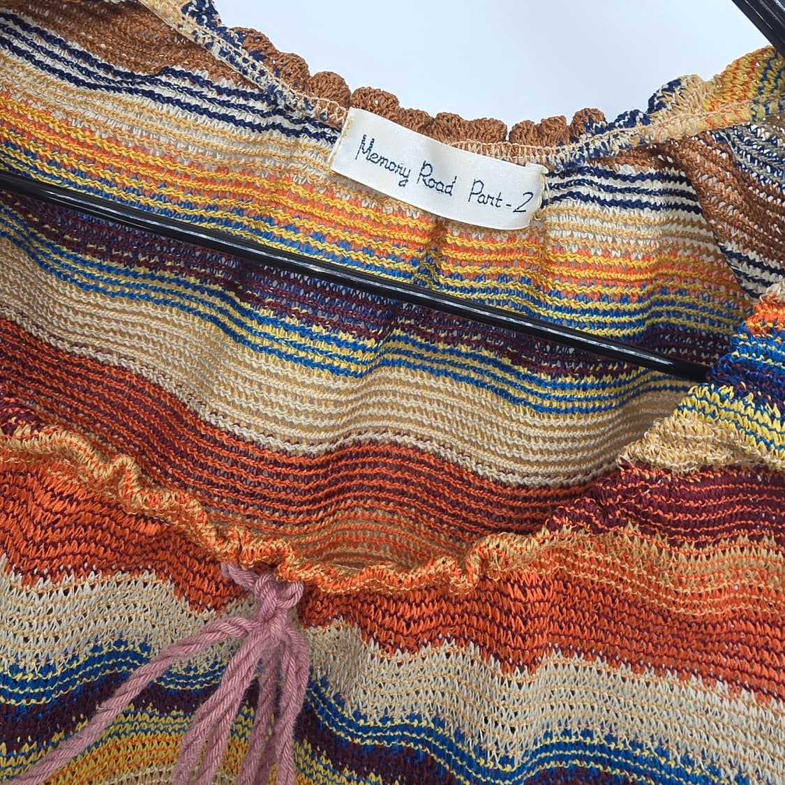 빈티지 에스닉 니트 튜닉 모리걸 하구미 무드 상품이미지5