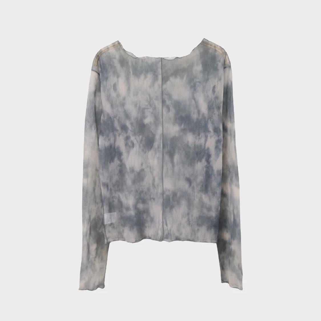 KASTANE 나염 시스루 긴팔 티셔츠 66341 상품이미지2