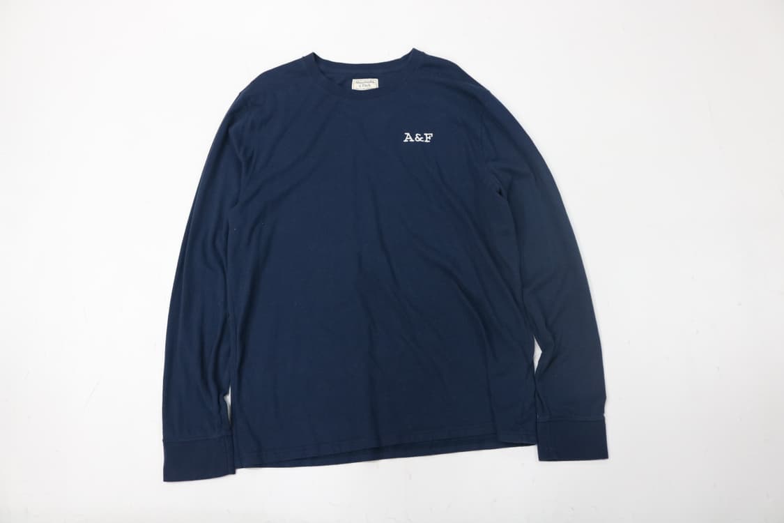 아베크롬비 앤 피치 빈티지 사이드 로고 네이비 롱 슬리브 (XL) 상품이미지2