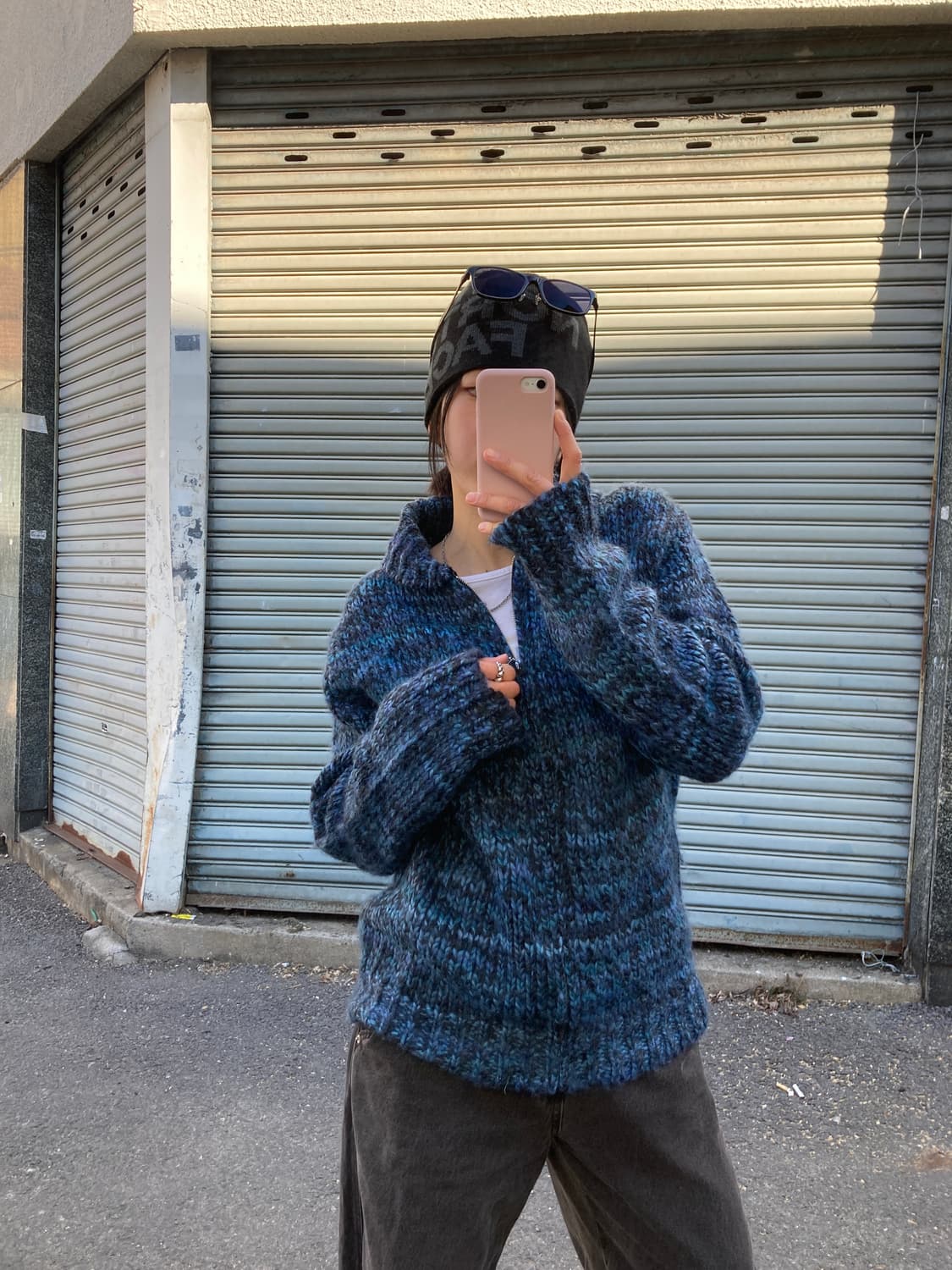 알파카 니트 집업 상품이미지2