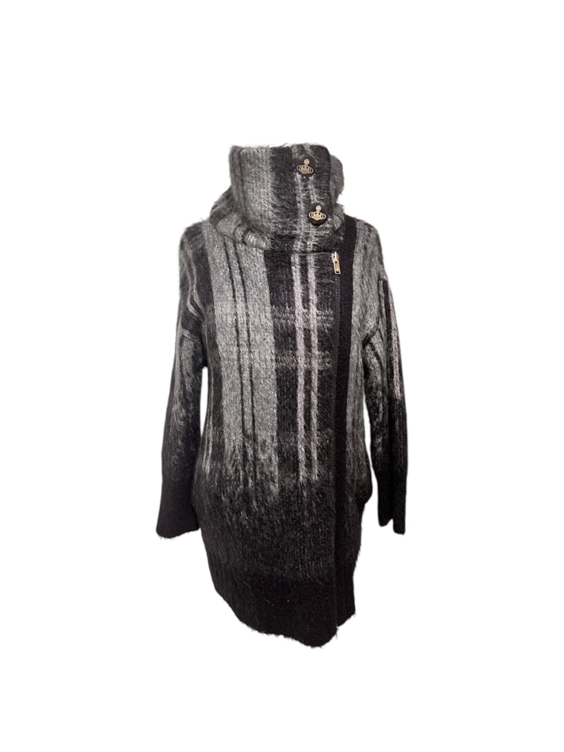 비비안웨스트우드 앵글로매니아 체크 orb로고 코트 상품이미지2