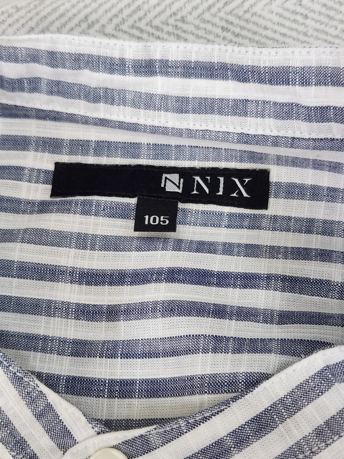 [105] 새상품 NIX 닉스 헨리넥 스트라이프 7부 셔츠 남성 105 상품이미지3