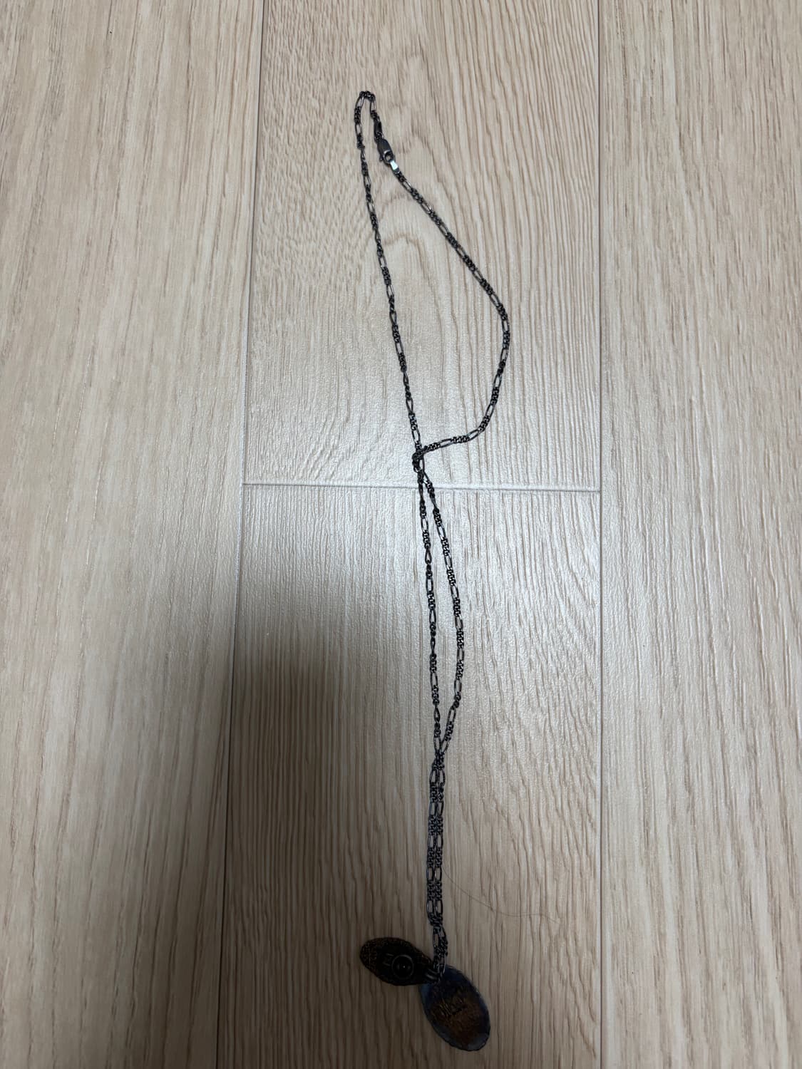 빈티지 검정 오팔석 실버 목걸이 상품이미지2