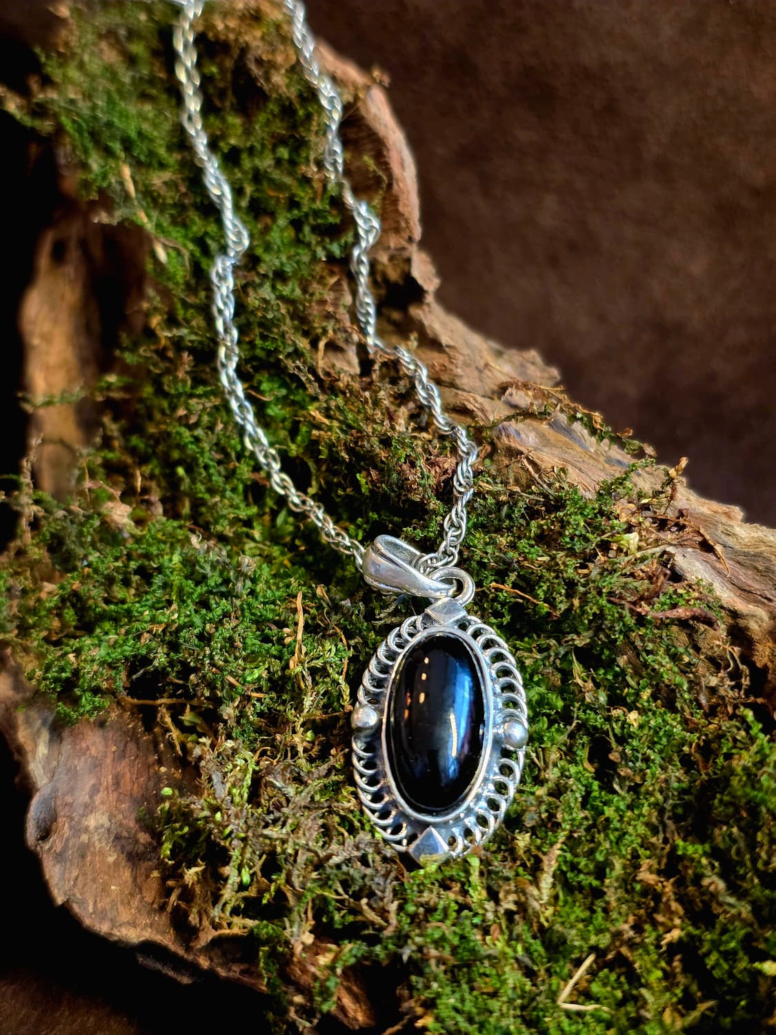 3cross Silver925 bk onxys stone nacklace 상품이미지3