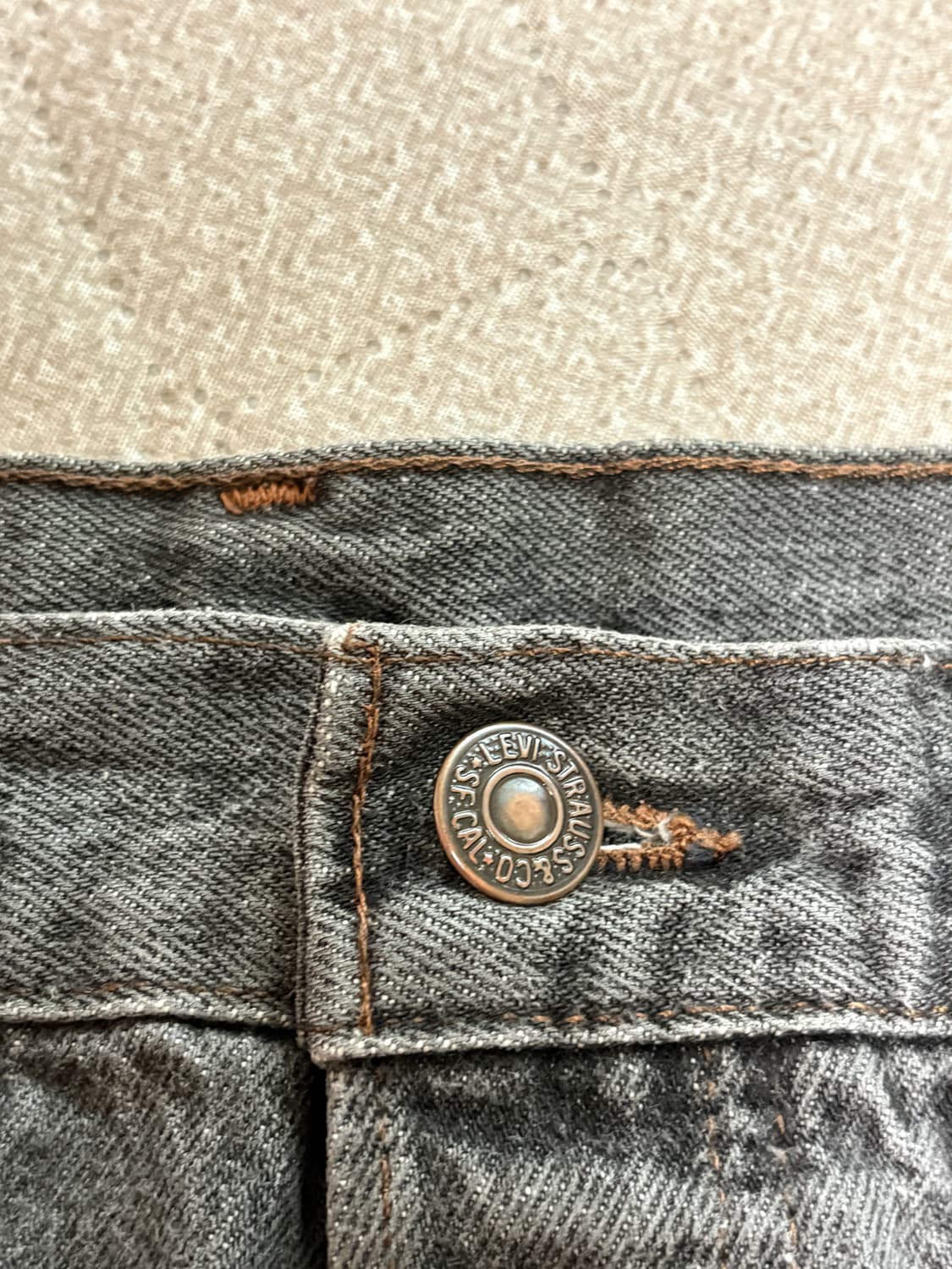 80s USA 빈티지 리바이스 501 블랙 데님 팬츠 상품이미지5