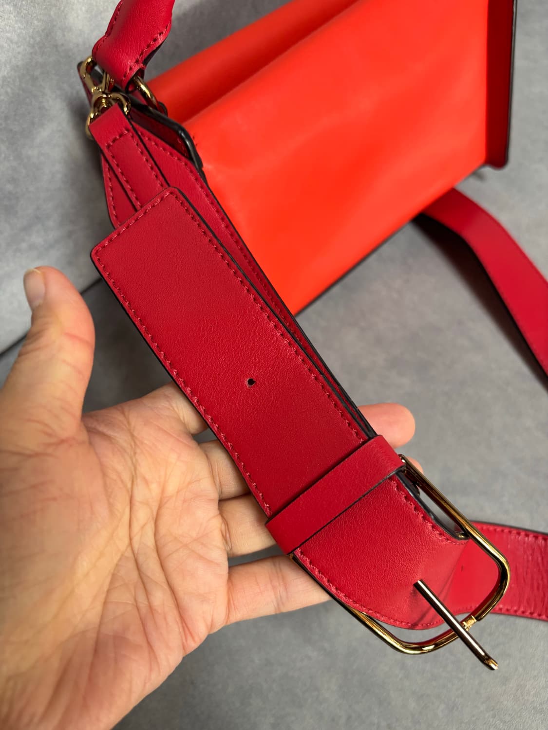 덱케 아코디온 미니 크로스백 레드 상품이미지8