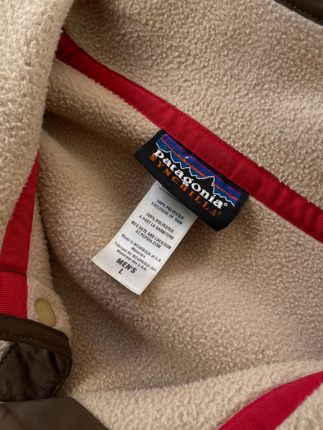 Patagonia Synchilla Beige Brown Snap-T 상품이미지9