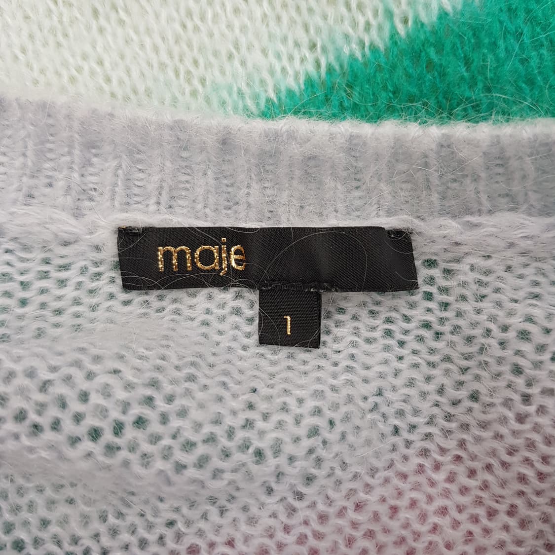 마쥬 MAJE  컬러 스트라이프 모헤어 니트 1사이즈 상품이미지6