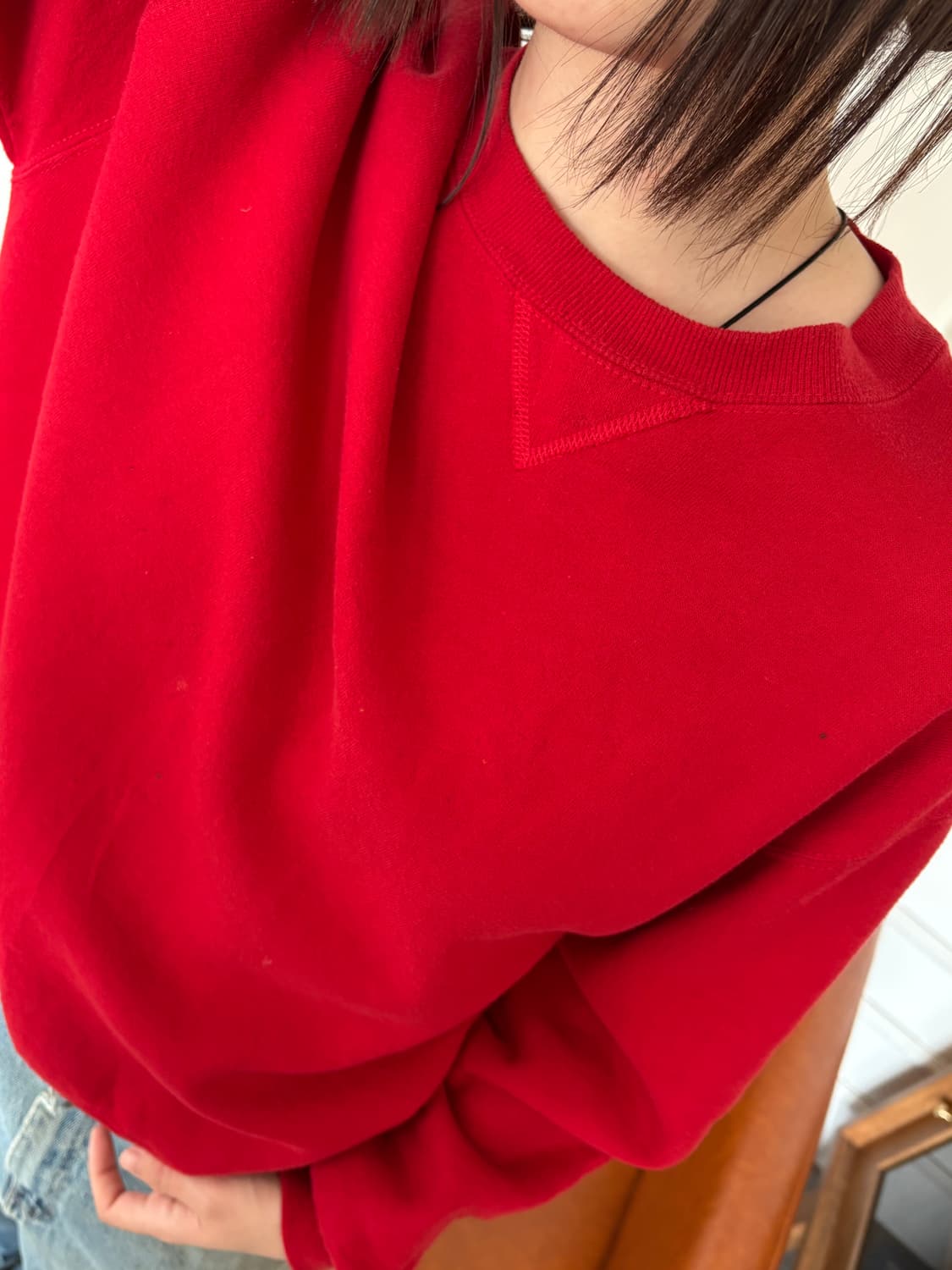 90‘s MADE IN USA 🇺🇸 러셀 맨투맨 레드 상품이미지7