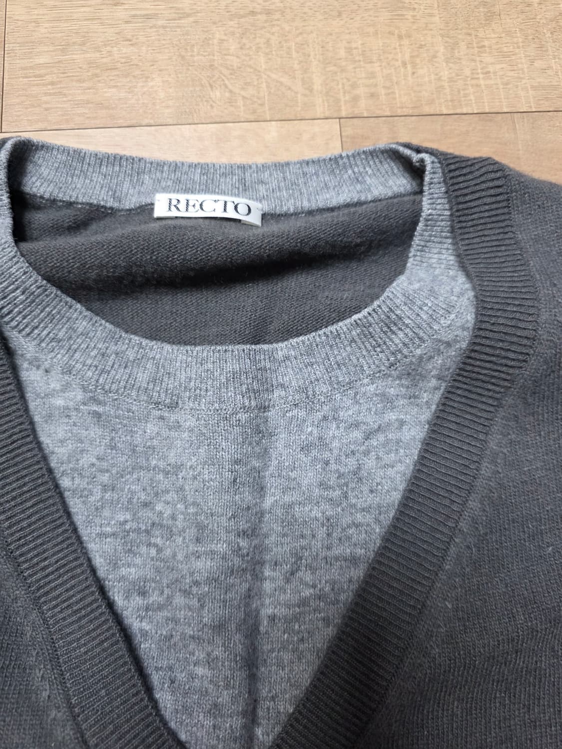 렉토 콘트라스트 레이어드 니트 xl 상품이미지6