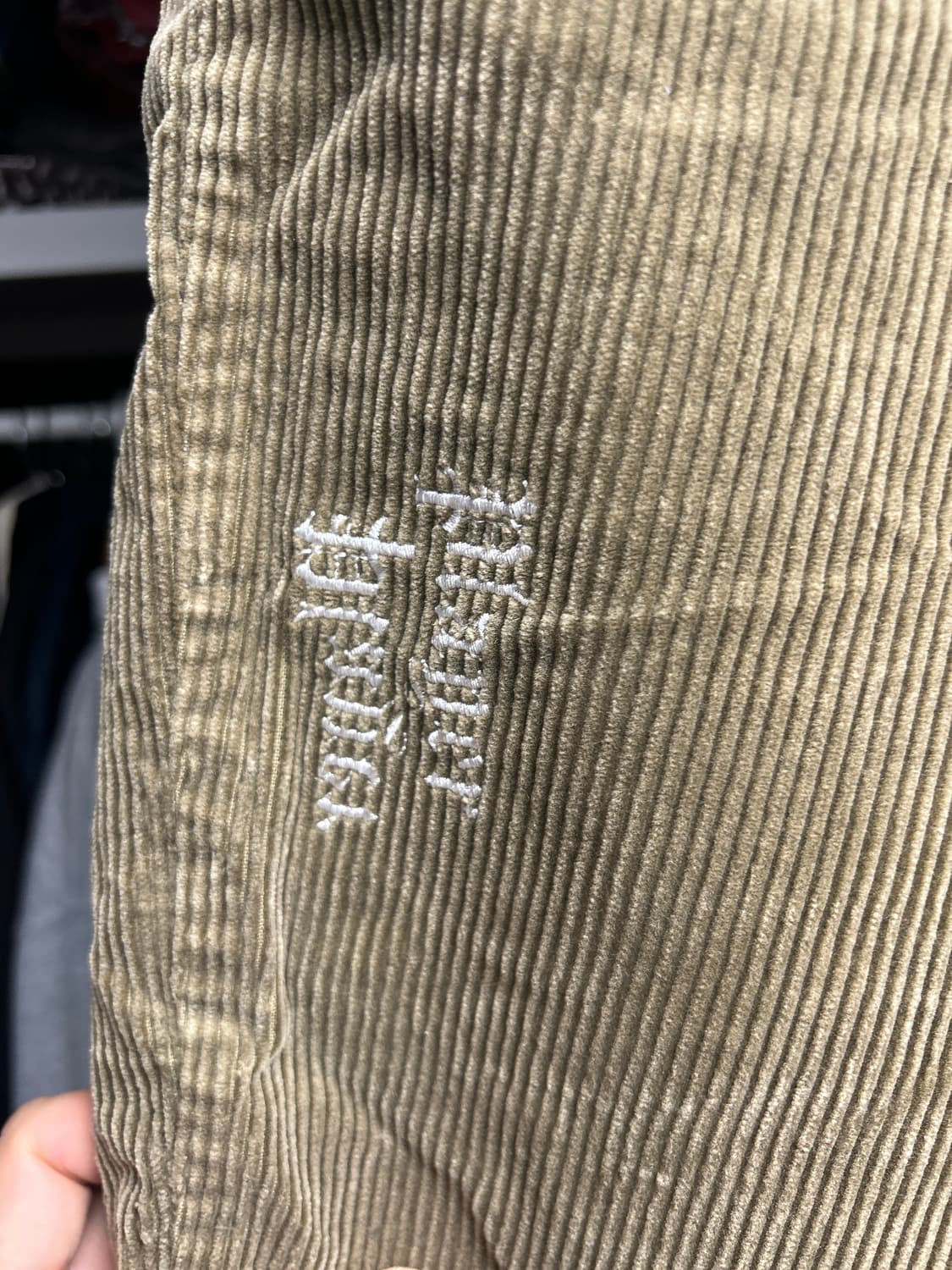 칠드런오브 더 디스코댄스 코듀로이 자수 패치 업사이클 리메이크 반바지 2 상품이미지4