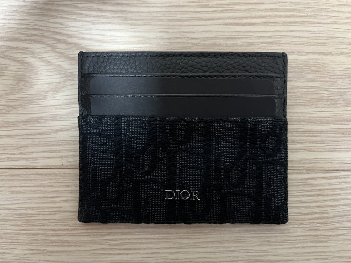 디올 오블리크 자카드 블랙 카드 지갑 상품이미지3