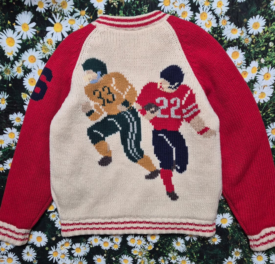 Eastboy Bob's TAILOR 미식축구 코위찬 니트자켓 M 상품이미지1