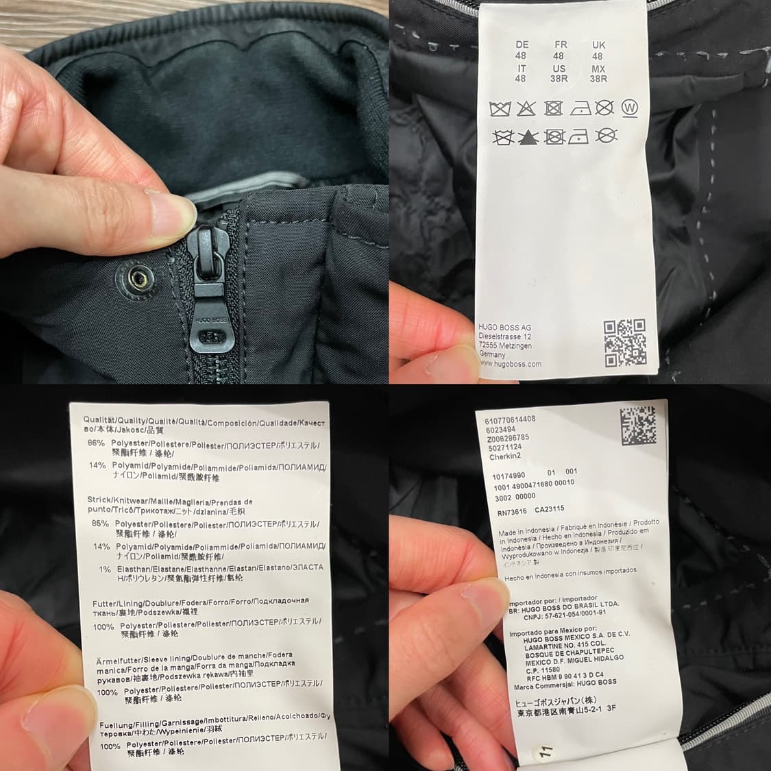 휴고보스 Hugo Boss 클래식 블루종 자켓 블랙 48 상품이미지8