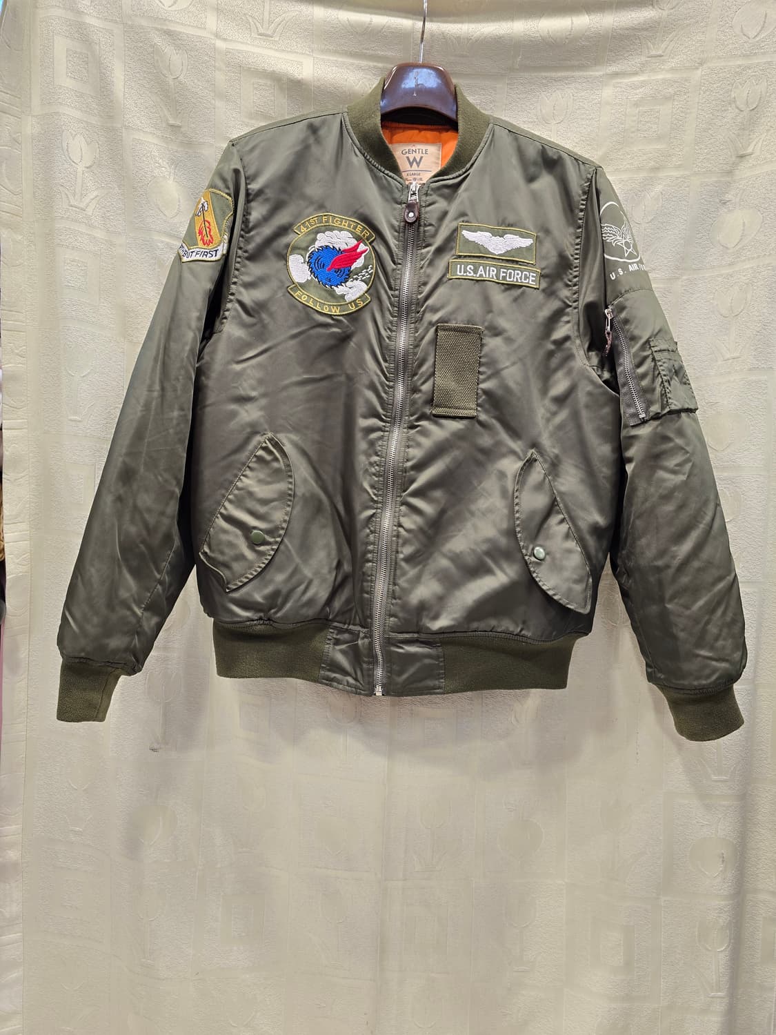 젠틀 ma-1 항공 점퍼 패딩점퍼 카키색 100 상품이미지1