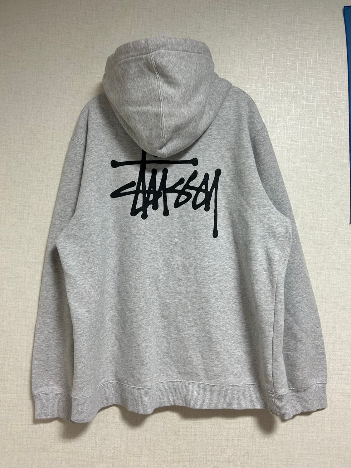 스투시 빅로고 기모 후드티 후드 티셔츠 그레이 XL 105  상품이미지6