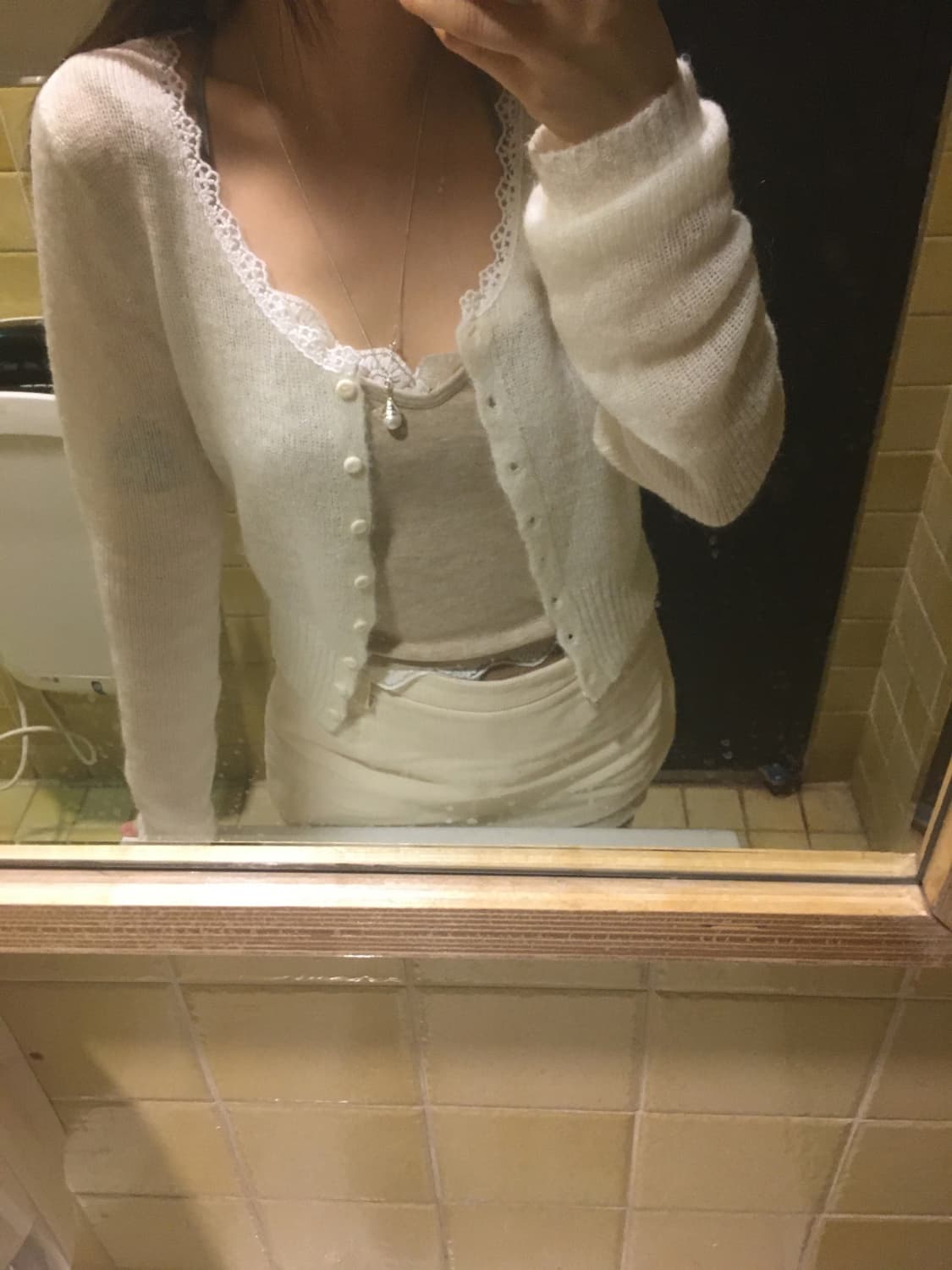 아워캐비넷 새상품 purin 레이스 슬리브리스 oatmeal 상품이미지5