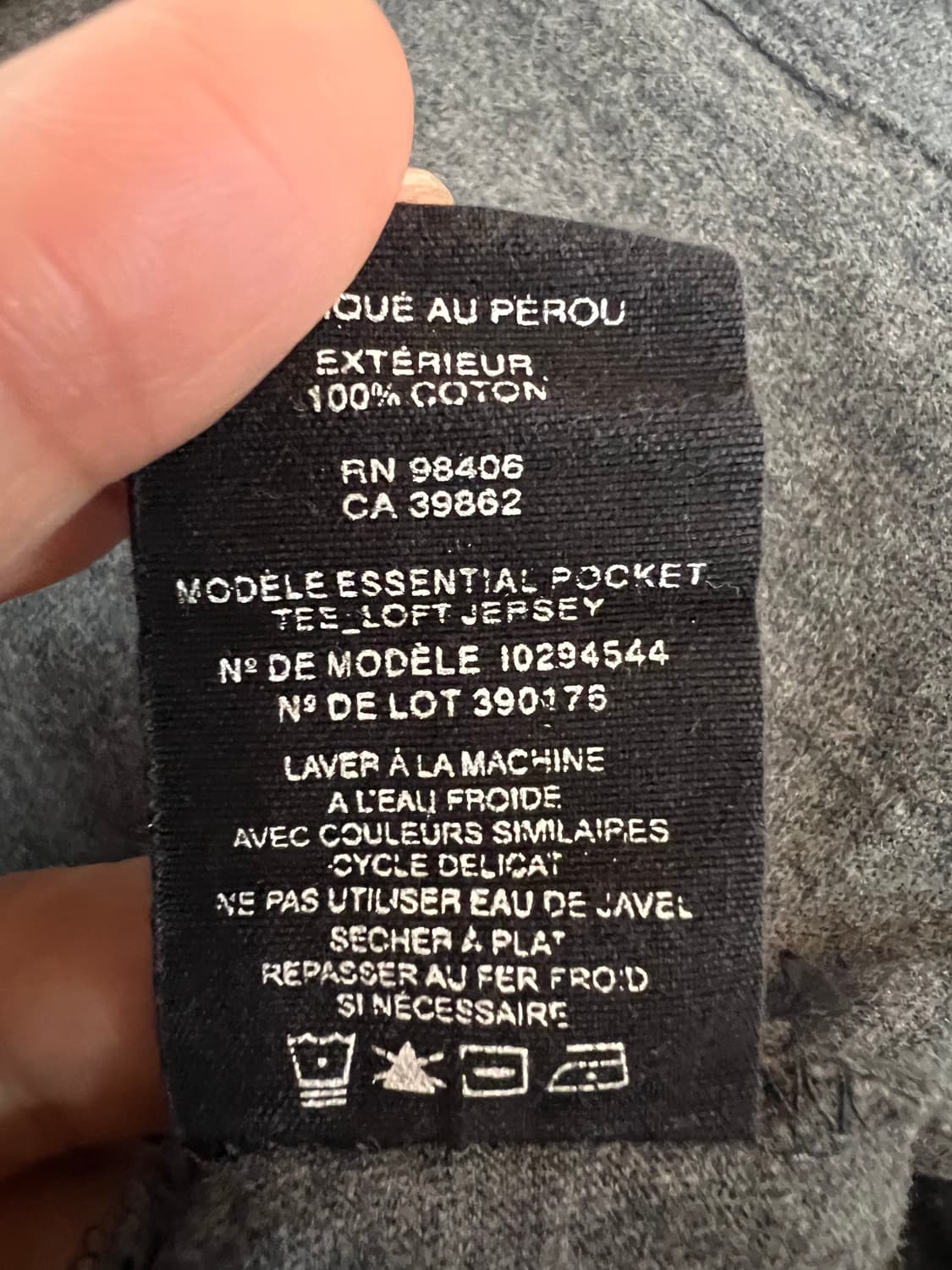 띠어리 남성 차콜그레이 코튼반팔티셔츠 라운드티셔츠 상품이미지8