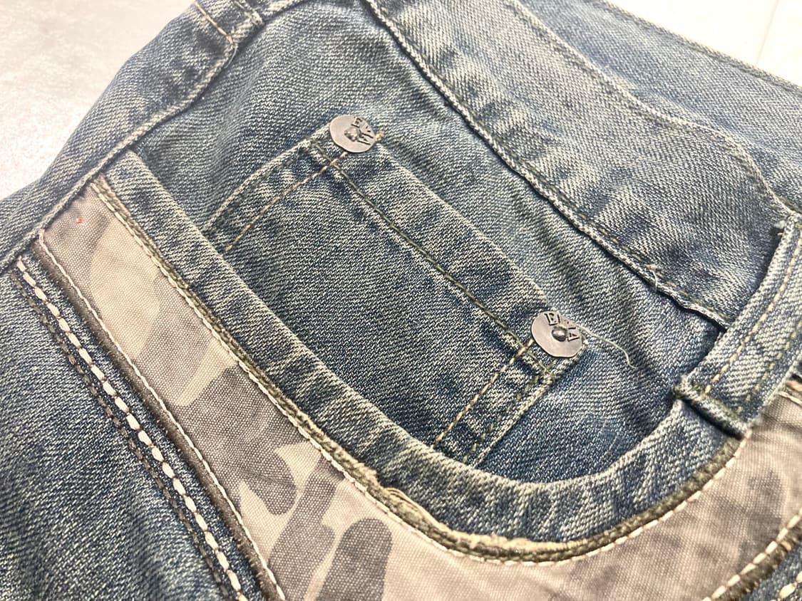 90s 엠포리오 아르마니 워싱진 데님 팬츠 36-38 상품이미지7