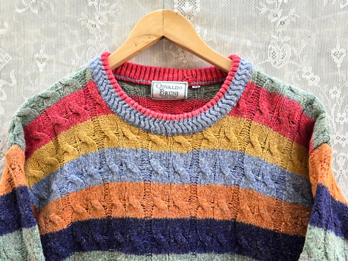 90s 오스발도 브루니 케이블 니트  (made in italy) 상품이미지2
