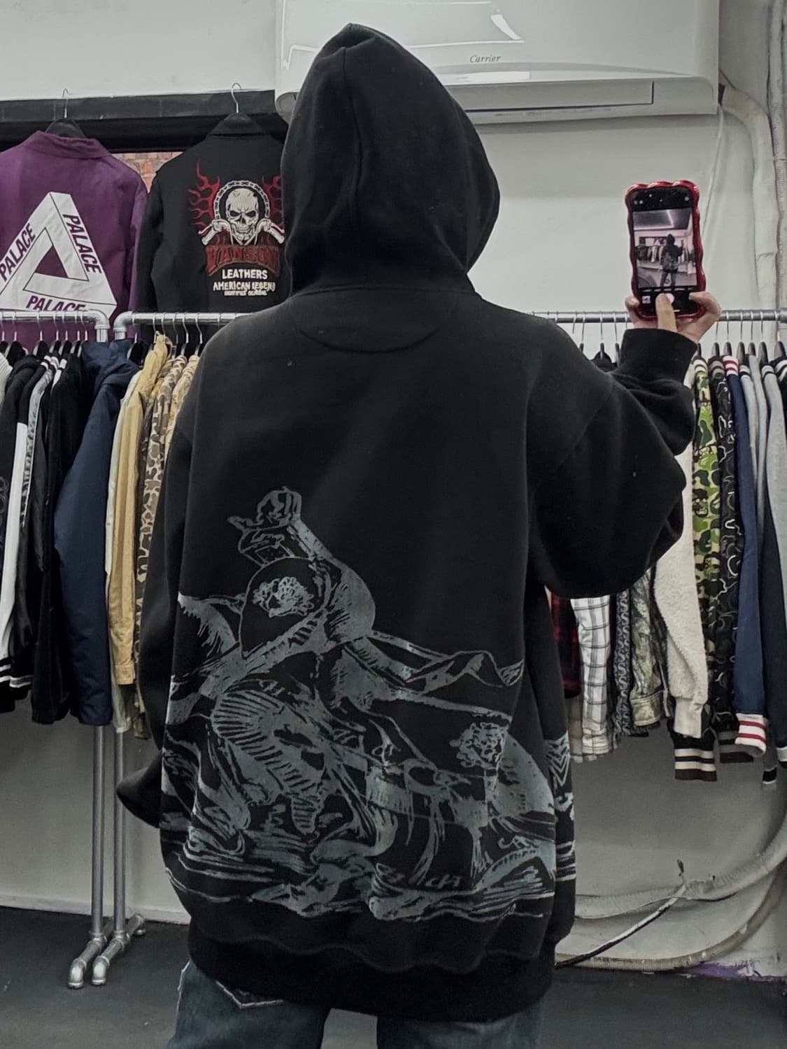 크라운 홀더 올드스쿨 후드집업 상품이미지5