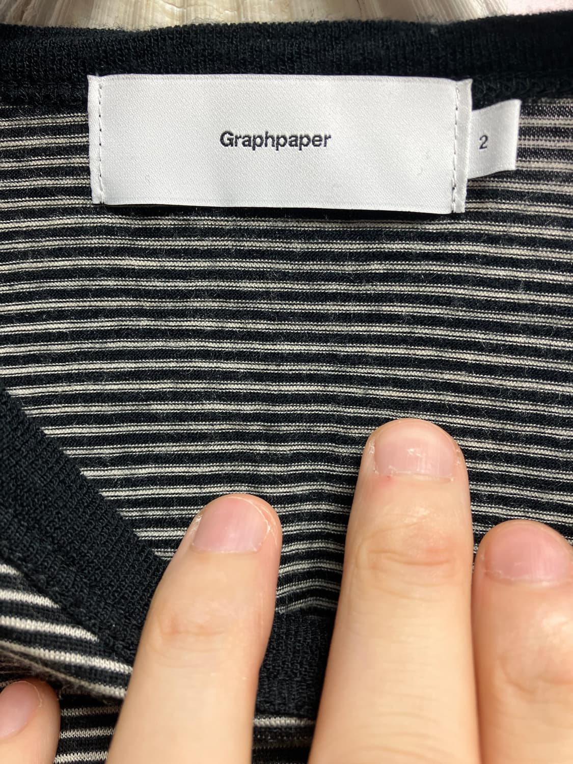 그라프페이퍼 울 보더티  상품이미지2