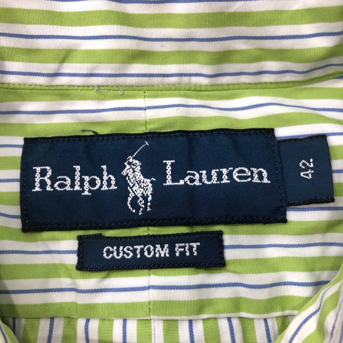 폴로 랄프로렌 그린 스트라이프 반팔 셔츠 상품이미지4