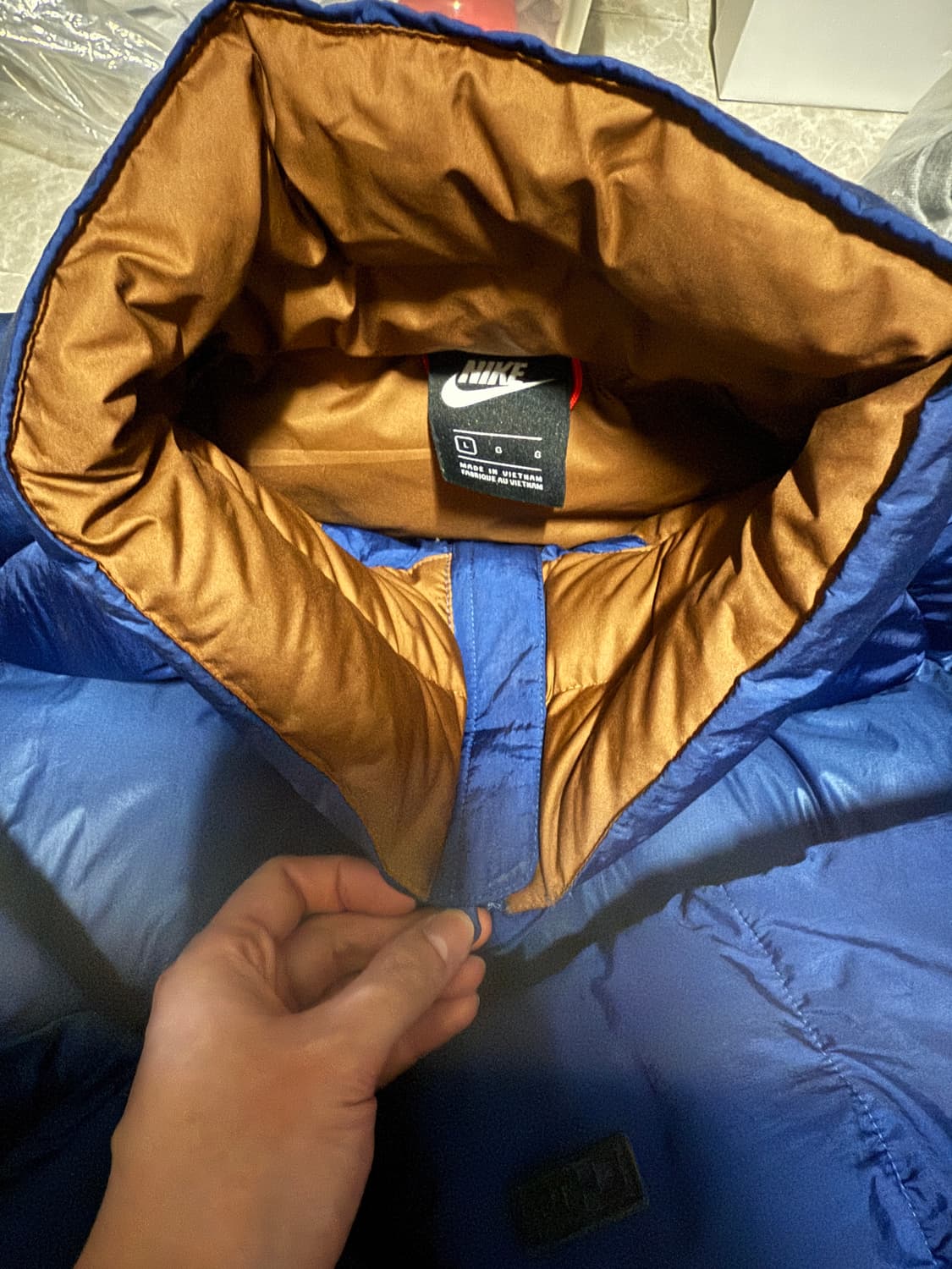 L사이즈 나이키 다운필 패딩 블루 상품이미지2