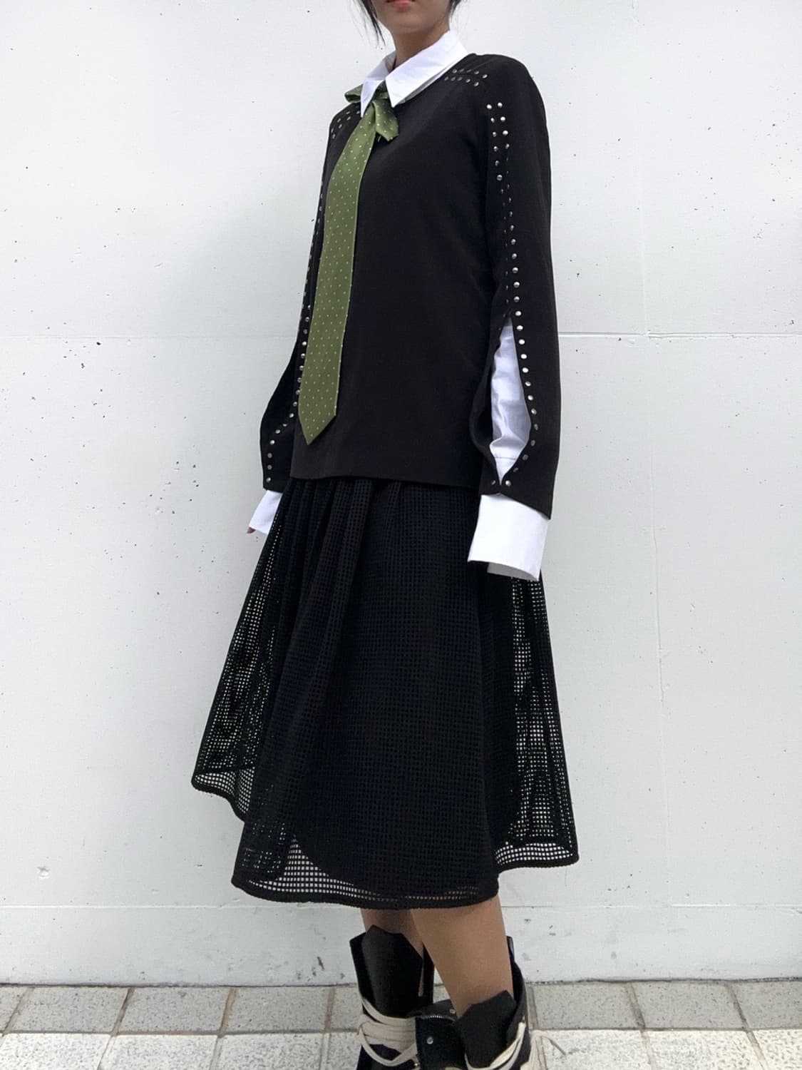CALVIN KLEIN stud open top / black 상품이미지1
