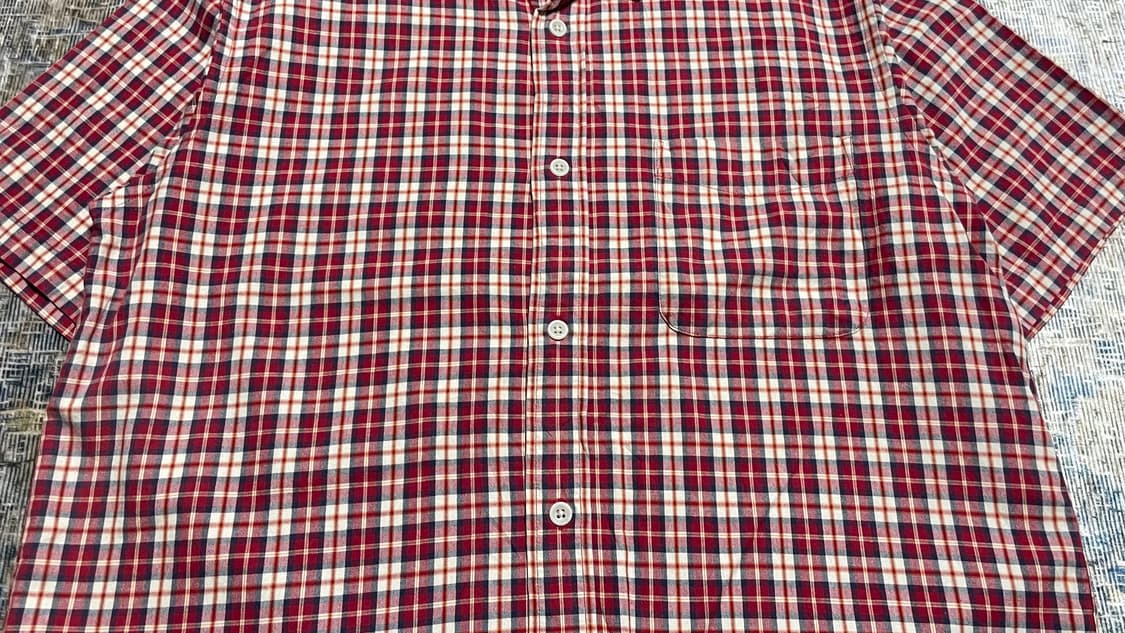 JPN 일본빈티지 Y2K 모리걸 올드 유니클로 UNIQLO 체크 셔츠 L 상품이미지7