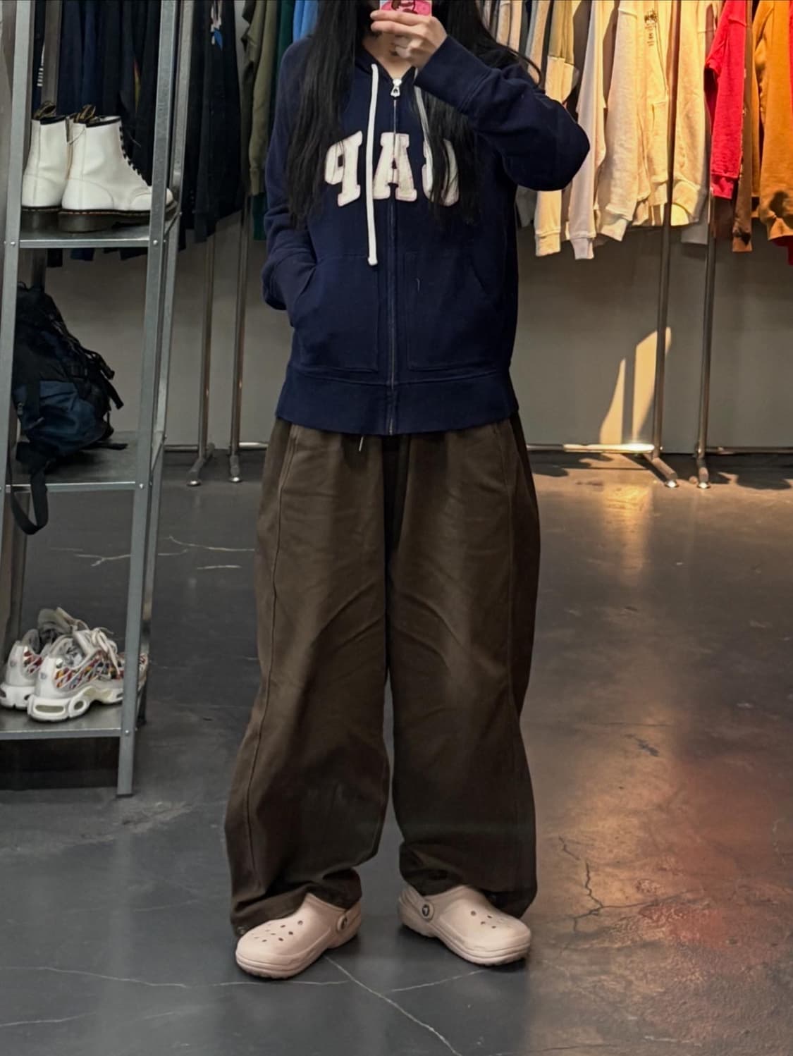 갭 네이비 핑크 후드집업 A3144 상품이미지1