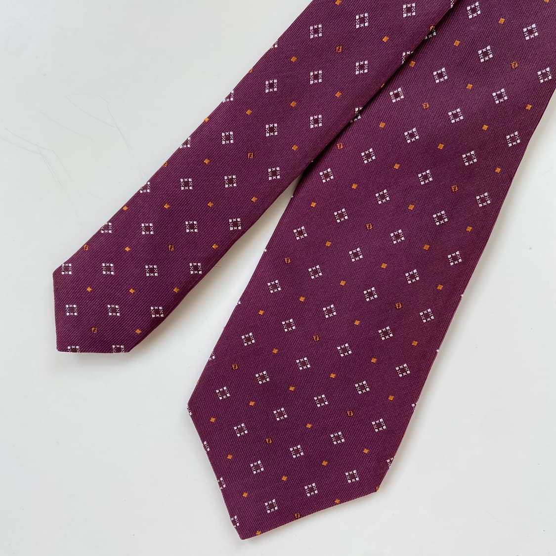 신형 FENDI 펜디 FF모노그램 정품 명품넥타이 8.2cm 상품이미지1