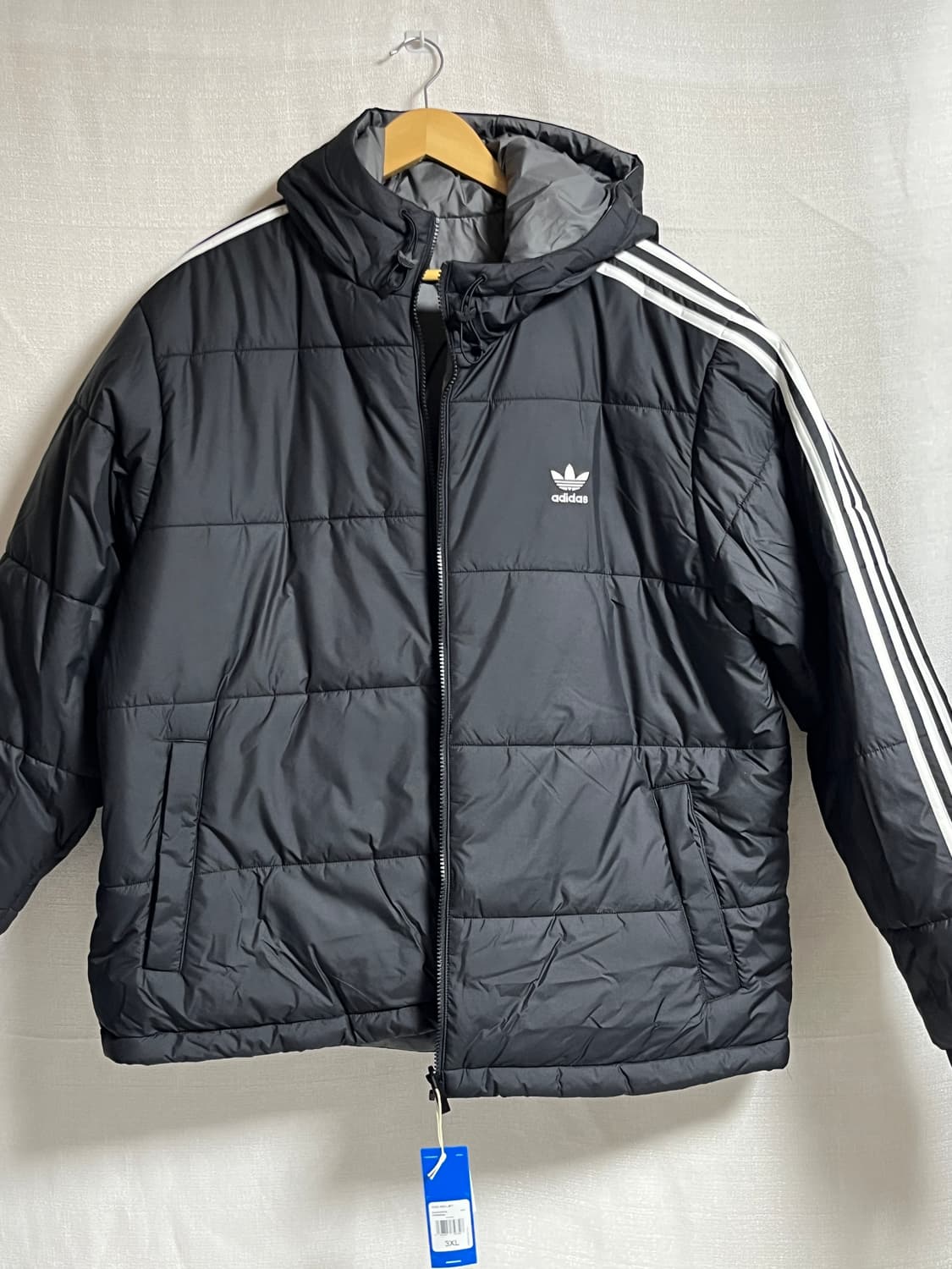 새상품 아디다스 오버핏 리유져블 숏패딩 자켓 점퍼 3XL 상품이미지1