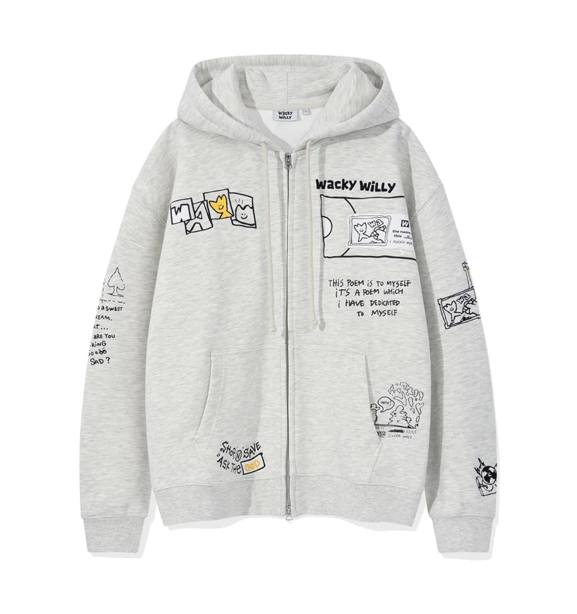 와키윌리 그래피티 후드집업 S 상품이미지1