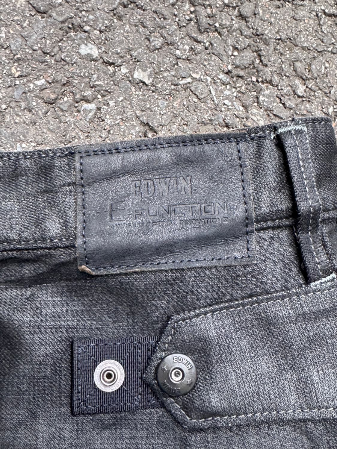 Edwin 재팬 에드윈 디테일 3D 블랙 코팅진 상품이미지9