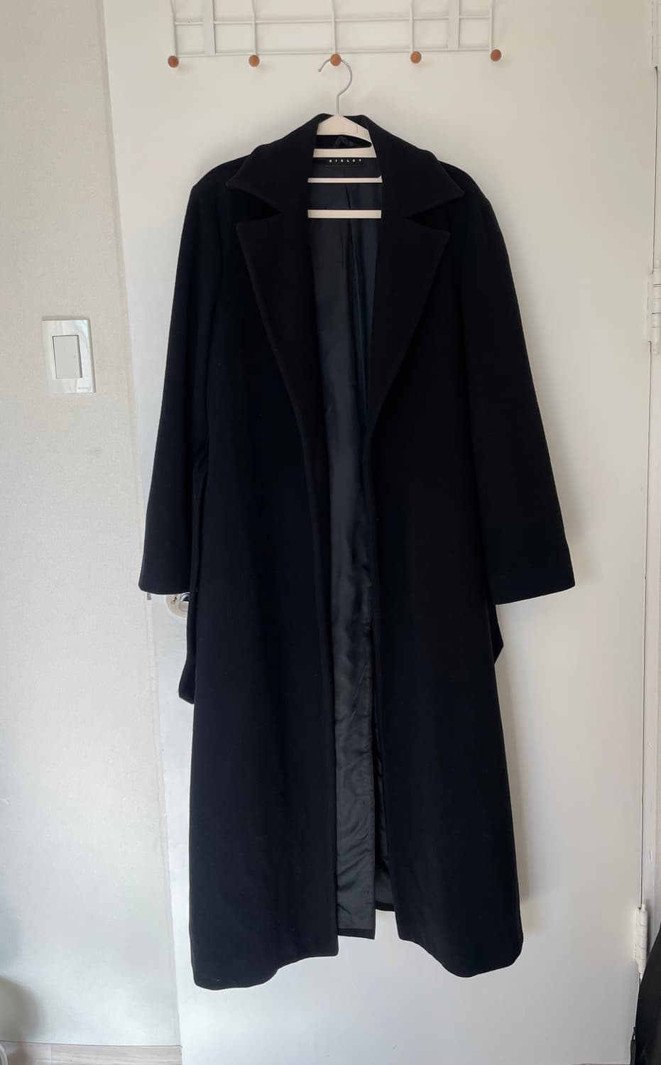 시슬리 sisley 블랙 울코트 슬림핏 상품이미지4