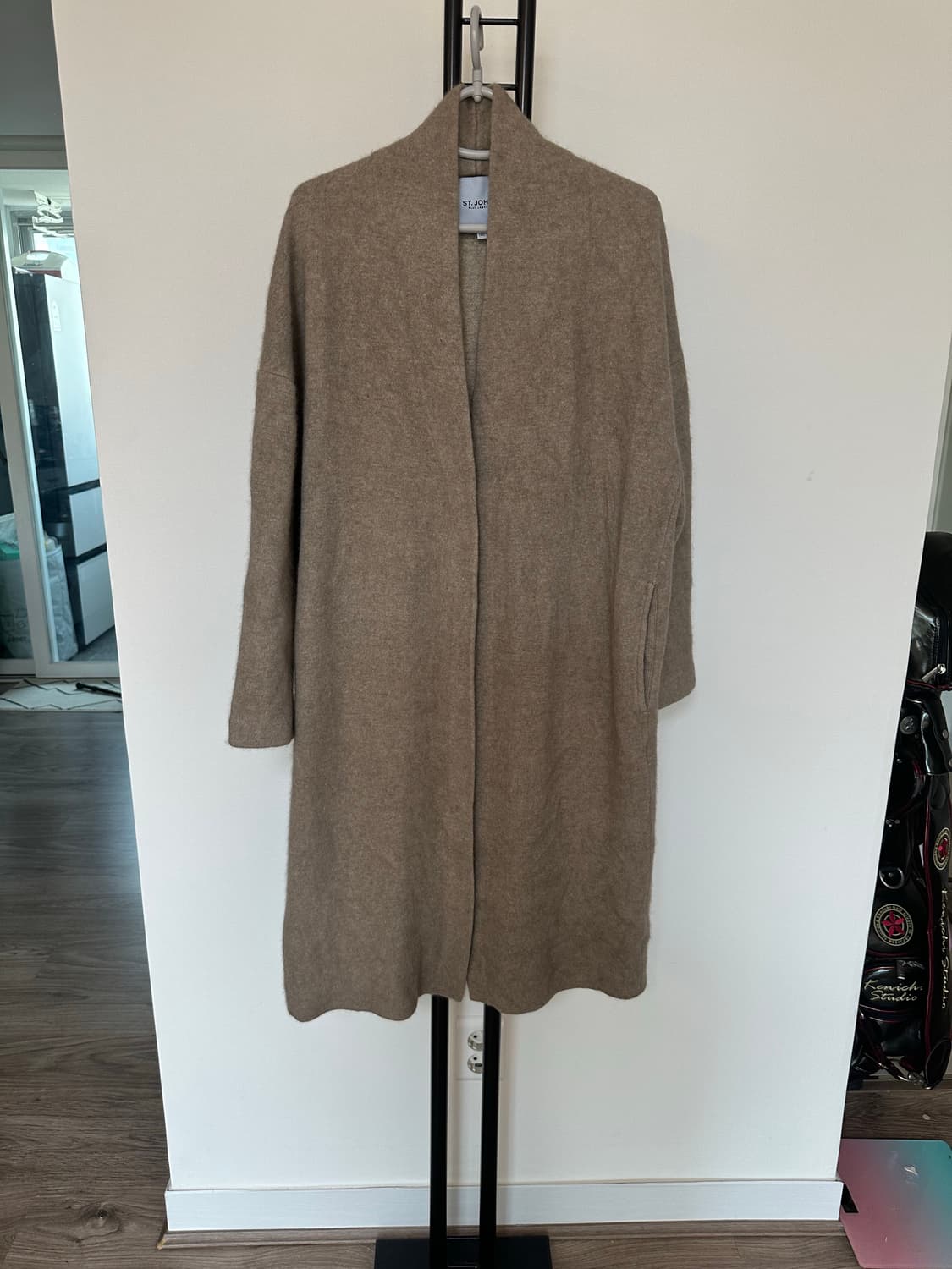 ST JOHN 센존  너구리+양모  롱가디건 -55사이즈 상품이미지2