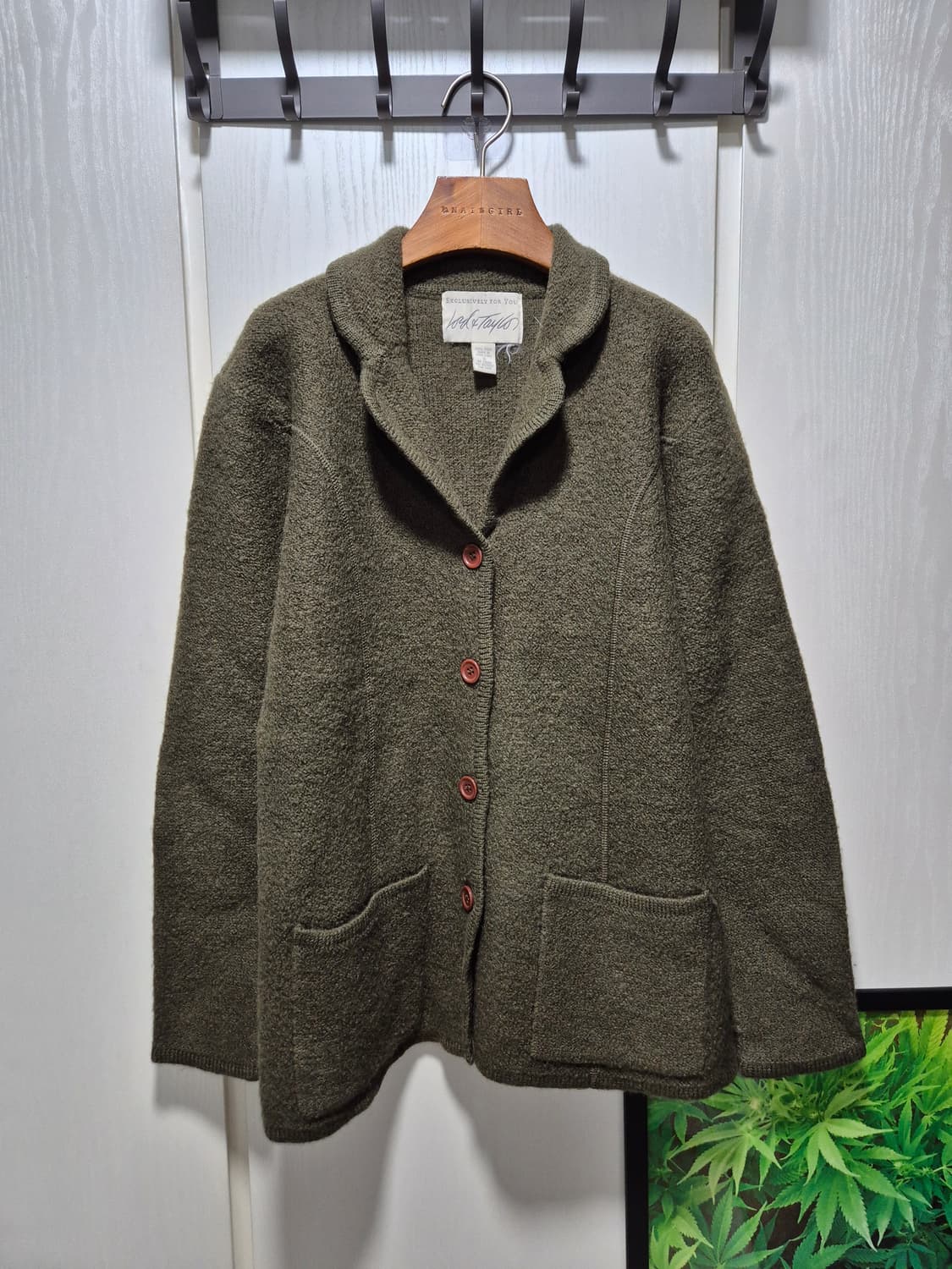 (세일)VTG.로드앤테일러 압축울 자켓. 카키 상품이미지1