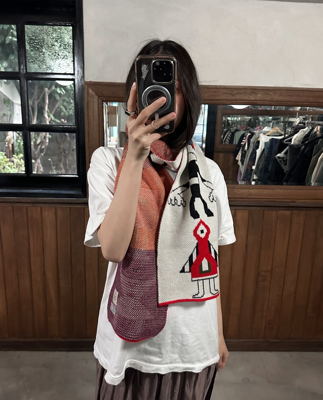 VIVIENNE WESTWOOD graphic wool muffler 상품이미지2