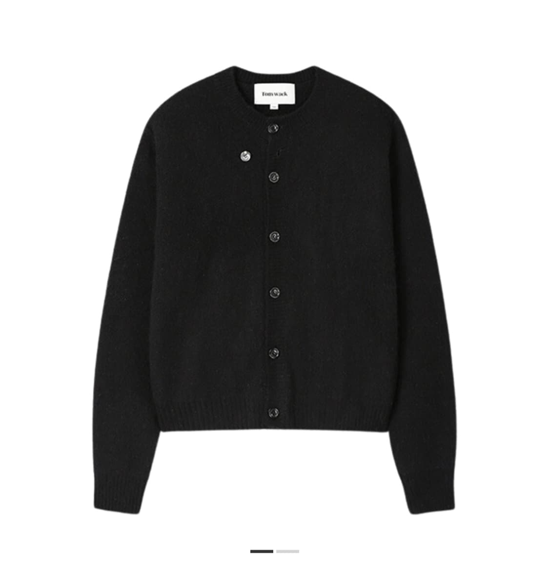 토니웩 알파카 모헤어 크루넥 가디건 블랙 L 상품이미지1