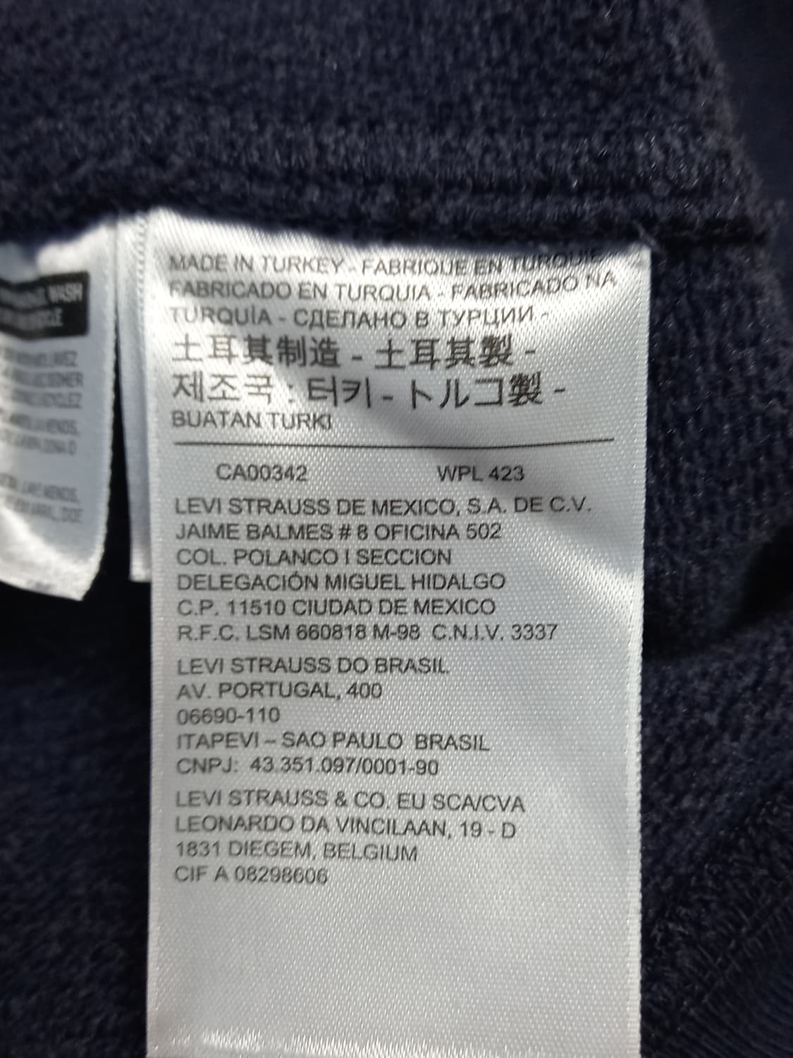 L100-XL105 새상품 리바이스 후드티 네이비 L-691 상품이미지6