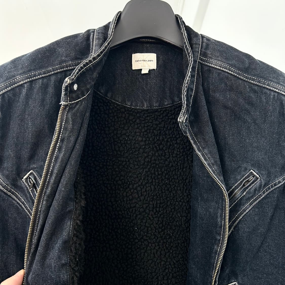 캘빈클라인 쉐르파 데님 바이커 자켓 상품이미지7