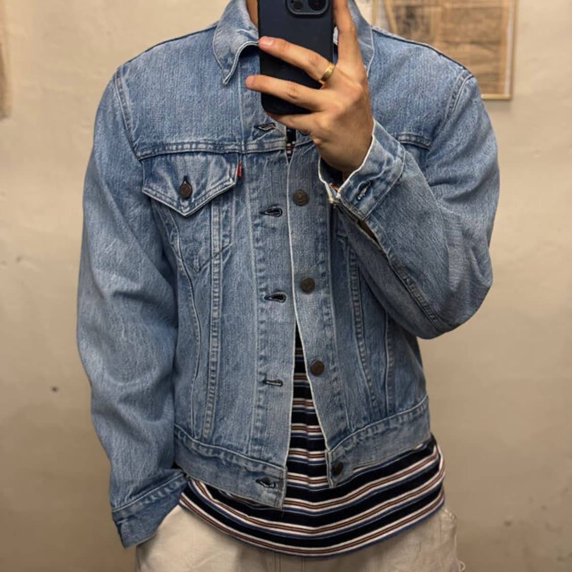 80s Levi's USA Made 70505 Denim Trucker 상품이미지1