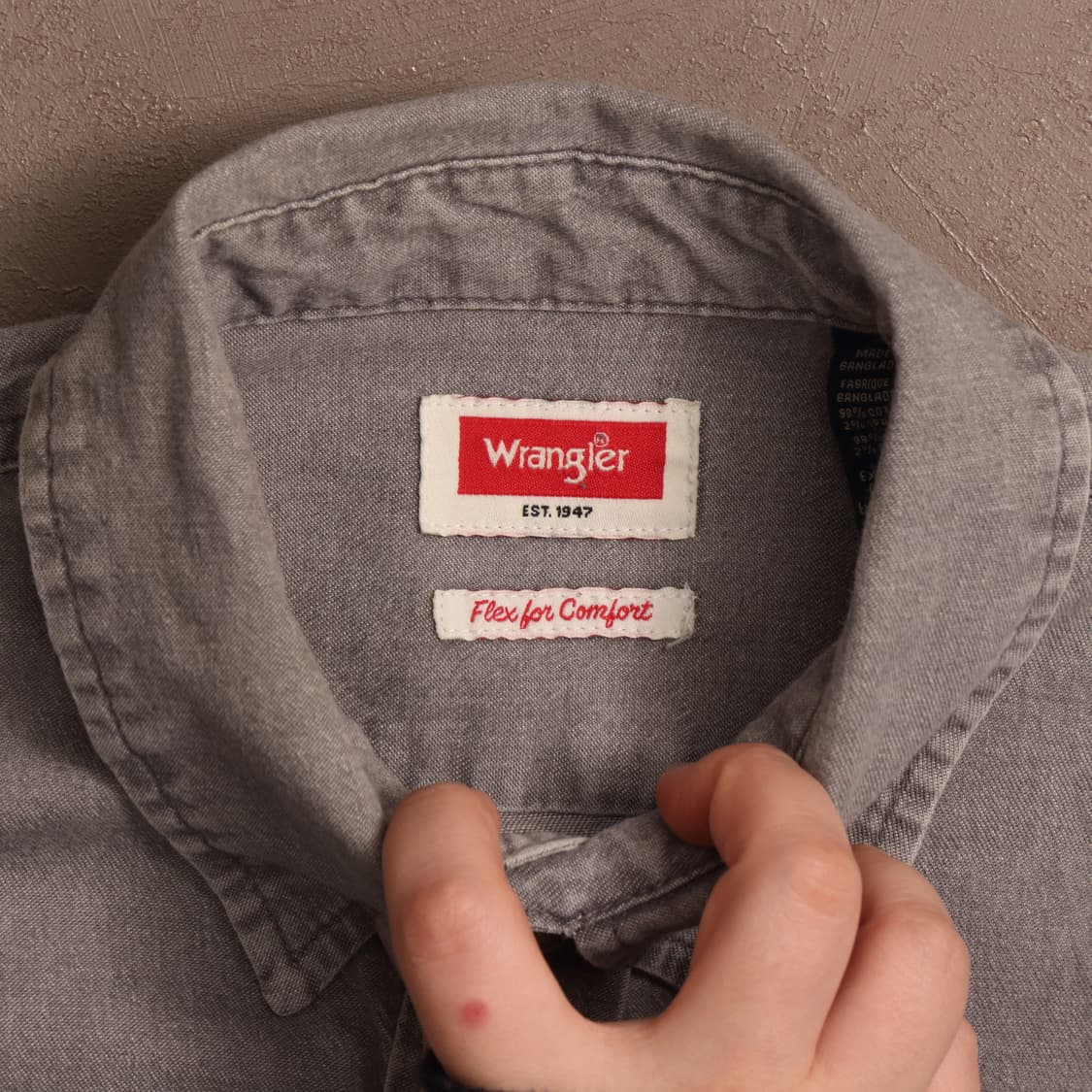 랭글러 코튼 워크셔츠 회색 A1541 상품이미지3