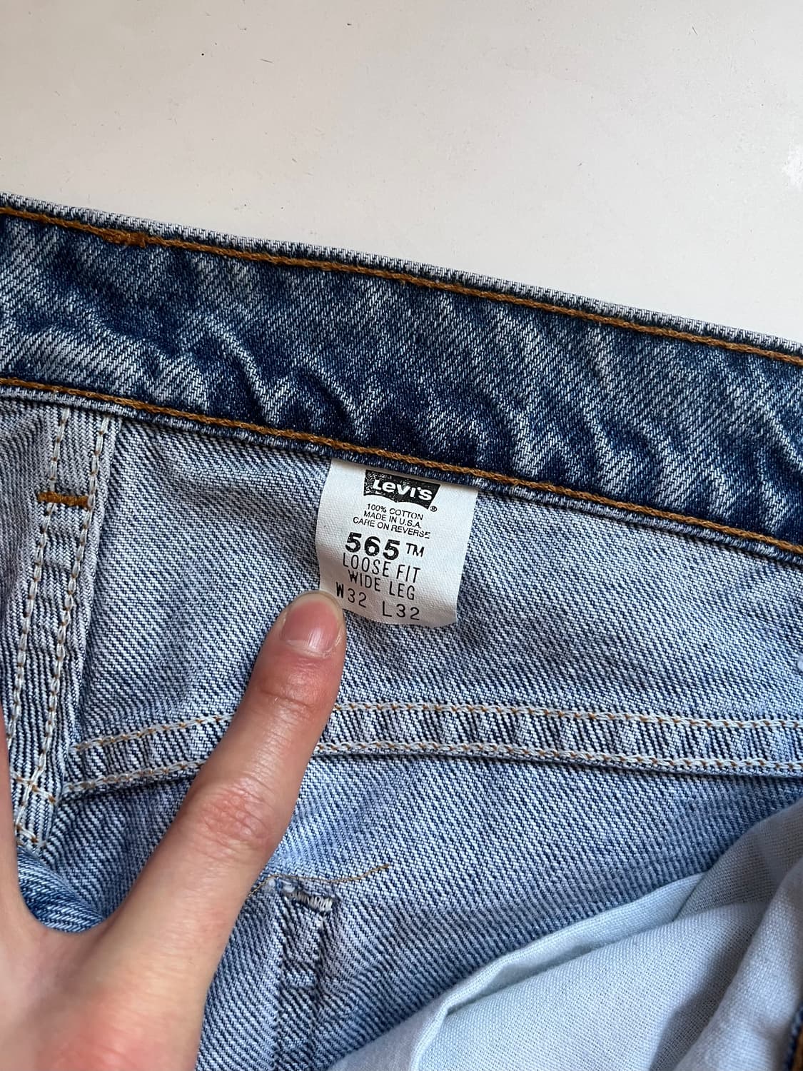 90s usa 리바이스 565 와이드 레그 상품이미지5