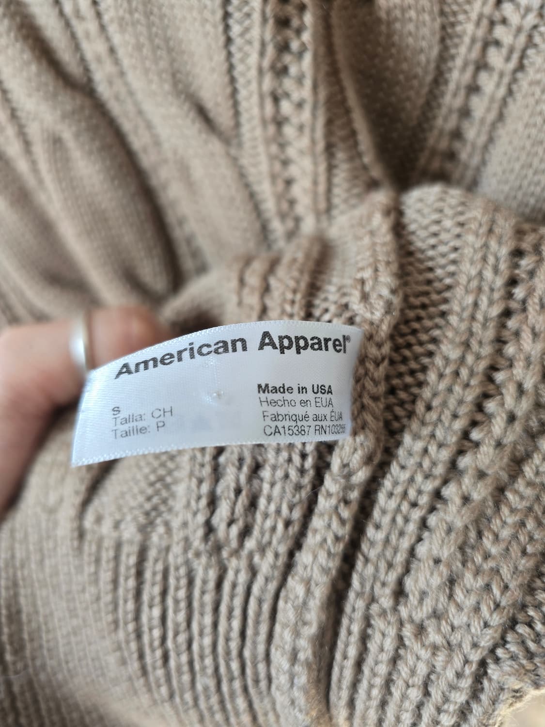 American Apparel 케이블 니트 스웨터 상품이미지4
